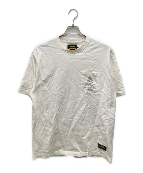 PALACE（パレス）PALACE (パレス) NEIGHBORHOOD (ネイバーフッド) ポケットTシャツ ホワイト サイズ:Mの古着・服飾アイテム