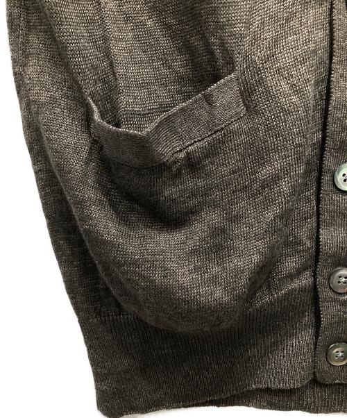 TOMORROW LAND tricot（トゥモローランド トリコ）TOMORROW LAND tricot (トゥモローランド トリコ) ティントリネン Vネックカーディガン ブラウン サイズ:Sの古着・服飾アイテム