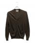 TOMORROW LAND tricot（トゥモローランド トリコ）の古着「ティントリネン Vネックカーディガン」｜ブラウン