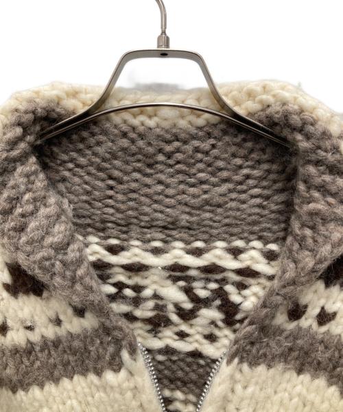 INTRACAN ENTERPRISES（イントロカン エンタープライズ）INTRACAN ENTERPRISES (イントロカン エンタープライズ) カウチンニットカーディガン ブラウン サイズ:不明（実寸をご確認ください）の古着・服飾アイテム