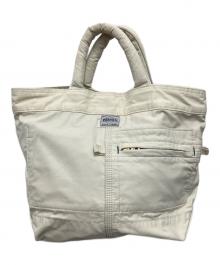 PORTER（ポーター）の古着「MINI TOTE BAG/ミニトートバッグ」｜ホワイト