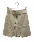 CAPRICIEUX LE'MAGEカプリシューレマージュ）の古着「スカートレイヤードショートパンツ」｜ベージュ