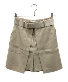 CAPRICIEUX LE'MAGE（カプリシューレマージュ）の古着「スカートレイヤードショートパンツ」｜ベージュ