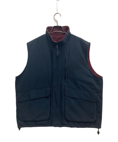 PWA（プア）PWA (プア) TWO-FACE QUILTED VEST/トゥーフェイス・キルテッド・ベスト ネイビー サイズ:MEDIUMの古着・服飾アイテム