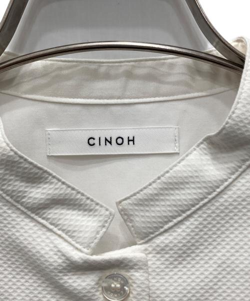 CINOH（チノ）CINOH (チノ) ウエストベルトシャツ ホワイト サイズ:38の古着・服飾アイテム