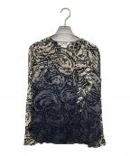 MaxMaraマックスマーラ）の古着「グラデーションシルクブラウス」｜ホワイト×グレー