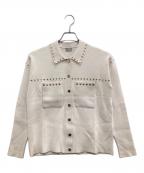 MARELLA sportマレーラ スポーツ）の古着「スタッズカーディガン」｜アイボリー