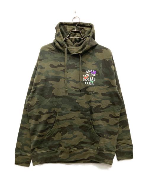anti social social CLUB（アンチソーシャルソーシャルクラブ）ANTI SOCIAL SOCIAL CLUB (アンチソーシャルソーシャルクラブ) Shell Shock Hoodie Forest Camo オリーブ サイズ:XL 未使用品の古着・服飾アイテム