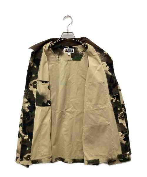 A BATHING APE（ア ベイシング エイプ）A BATHING APE (ア ベイシング エイプ) Map Camo Work Jacket カーキ サイズ:Lの古着・服飾アイテム