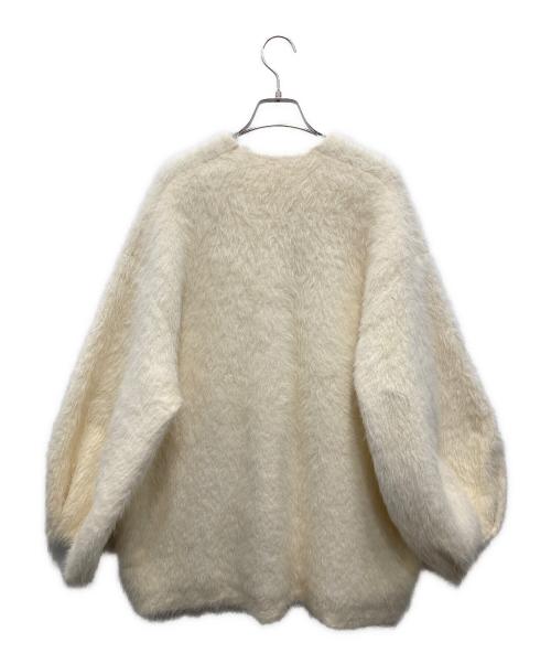le.ema（エマ）Le.ema (エマ) モヘヤタッチリラックスカーディガン ホワイト サイズ:Fの古着・服飾アイテム