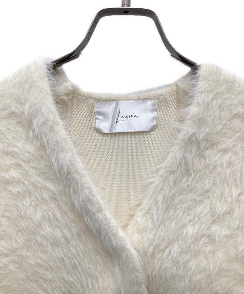 le.ema（エマ）Le.ema (エマ) モヘヤタッチリラックスカーディガン ホワイト サイズ:Fの古着・服飾アイテム