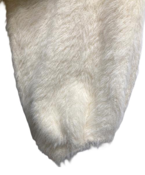 le.ema（エマ）Le.ema (エマ) モヘヤタッチリラックスカーディガン ホワイト サイズ:Fの古着・服飾アイテム