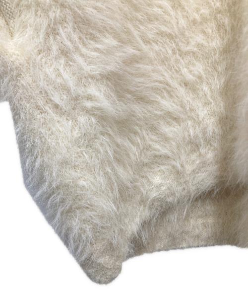 le.ema（エマ）Le.ema (エマ) モヘヤタッチリラックスカーディガン ホワイト サイズ:Fの古着・服飾アイテム