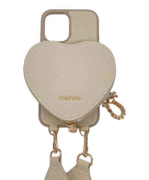 CUSTYPE（カスタイプ）CUSTYPE (カスタイプ) スマートフォンケース(ハートタイプ) ベージュの古着・服飾アイテム