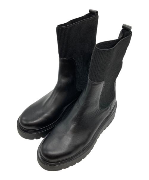 CORSO ROMA 9（コルソローマノーヴェ）CORSO ROMA 9 (コルソローマノーヴェ) サイドゴアブーツ ブラック サイズ:36の古着・服飾アイテム