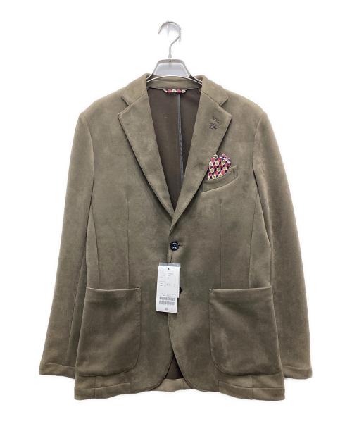 G-Stage（ジーステージ）G-Stage (ジーステージ) ヌバック調ジャージージャケット ブラウン サイズ:44の古着・服飾アイテム