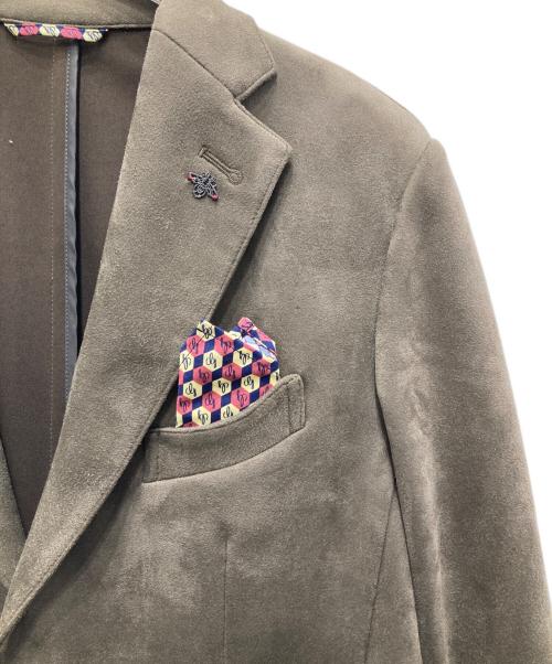 G-Stage（ジーステージ）G-Stage (ジーステージ) ヌバック調ジャージージャケット ブラウン サイズ:44の古着・服飾アイテム