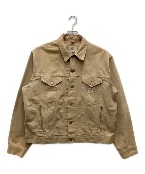 CarHartt（カーハート）CarHartt (カーハート) ダックトラッカージャケット ベージュ サイズ:印字消えの為、不明の古着・服飾アイテム