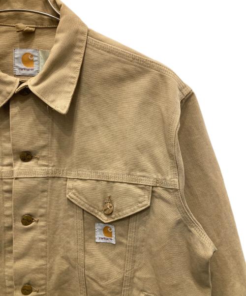 CarHartt（カーハート）CarHartt (カーハート) ダックトラッカージャケット ベージュ サイズ:印字消えの為、不明の古着・服飾アイテム