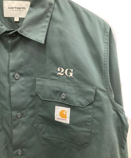 Carhartt WIP（カーハート ワークインプログレス）Carhartt WIP (カーハート ワークインプログレス) L/S MASTER SHIRT グリーン サイズ:Lの古着・服飾アイテム