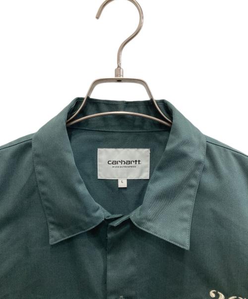 Carhartt WIP（カーハート ワークインプログレス）Carhartt WIP (カーハート ワークインプログレス) L/S MASTER SHIRT グリーン サイズ:Lの古着・服飾アイテム