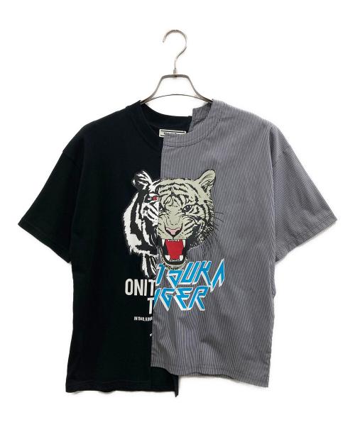 Onitsuka Tiger（オニツカタイガー）Onitsuka Tiger (オニツカタイガー) GRAPHIC TEE/グラフィックティー グレー×ブラック サイズ:44の古着・服飾アイテム