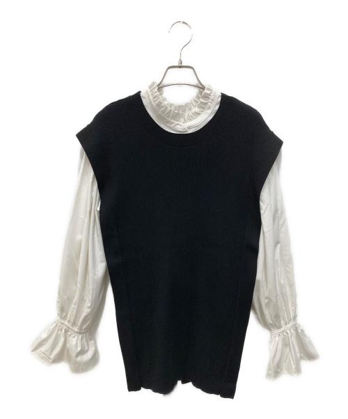 Ameri（アメリ）AMERI (アメリ) UND MANY WAY BLOUSE/アンド・メニー・ウェイ・ブラウス ホワイト×ブラック サイズ:Freeの古着・服飾アイテム