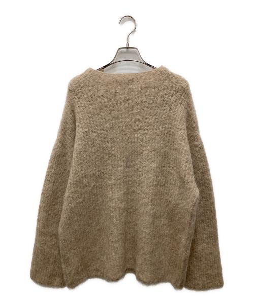 CLANE（クラネ）CLANE (クラネ) BOAT NECK MOHAIR OVER KNIT TOPS/ボートネック モヘア オーバー ニット トップス ベージュ サイズ:2の古着・服飾アイテム