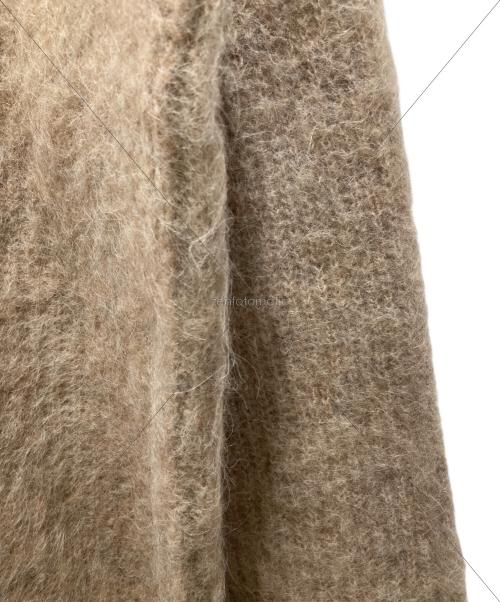 CLANE（クラネ）CLANE (クラネ) BOAT NECK MOHAIR OVER KNIT TOPS/ボートネック モヘア オーバー ニット トップス ベージュ サイズ:2の古着・服飾アイテム