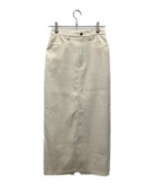 CLANE（クラネ）の古着「STRAIGHT LONG SKIRT」｜ホワイト