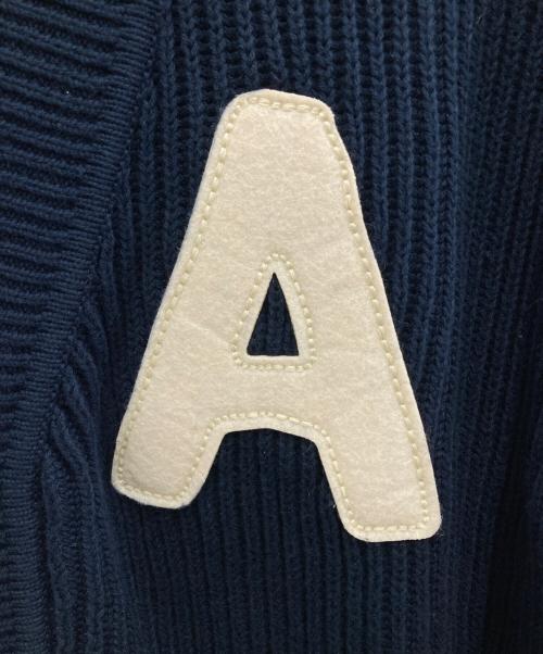 A BATHING APE（アベイシングエイプ）A BATHING APE (アベイシングエイプ) COLLEGE CARDIGAN/カレッジカーディガン ネイビー サイズ:Fの古着・服飾アイテム
