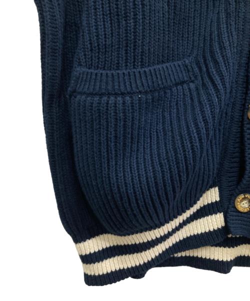 A BATHING APE（アベイシングエイプ）A BATHING APE (アベイシングエイプ) COLLEGE CARDIGAN/カレッジカーディガン ネイビー サイズ:Fの古着・服飾アイテム