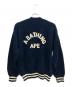 A BATHING APE (アベイシングエイプ) COLLEGE CARDIGAN/カレッジカーディガン ネイビー サイズ:F：10000円