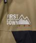 中古・古着 FIRST DOWN (ファーストダウン) ダウンジャケット ベージュ×ブラック サイズ:S：8000円