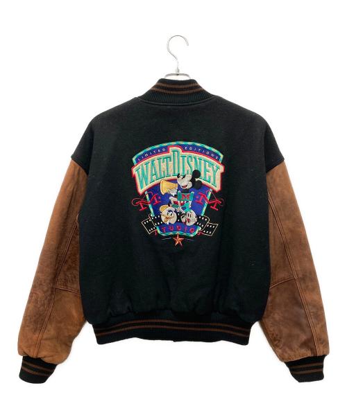 Disney Studio Editions（ディズニー スタジオ エディション）Disney Studio Editions (ディズニー スタジオ エディション) スタジャン ブラック×ベージュ サイズ:Mの古着・服飾アイテム