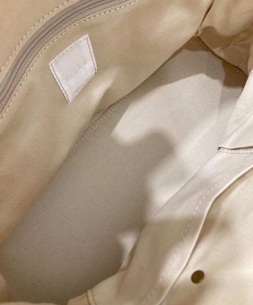 muku（ムク）MUKU (ムク) SS muku NATURAL/ハンドバッグ ホワイトの古着・服飾アイテム