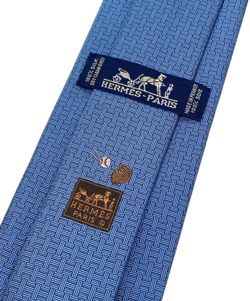 HERMES（エルメス）HERMES (エルメス) シルクネクタイ ブルー サイズ:Fの古着・服飾アイテム
