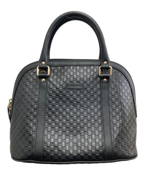 GUCCI（グッチ）GUCCI (グッチ) マイクログッチシマ 2wayバッグ ブラックの古着・服飾アイテム