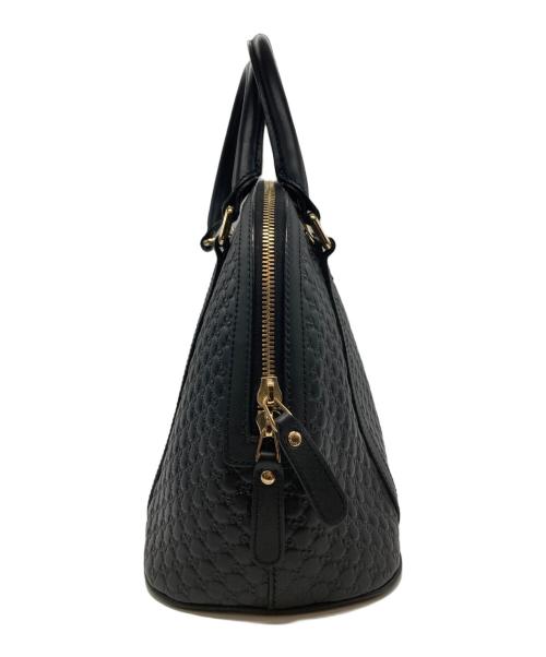 GUCCI（グッチ）GUCCI (グッチ) マイクログッチシマ 2wayバッグ ブラックの古着・服飾アイテム