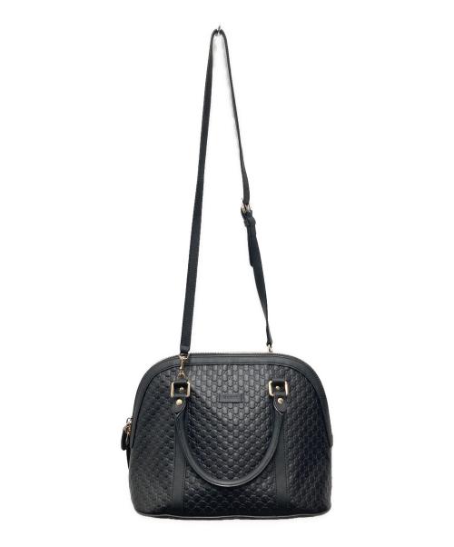 GUCCI（グッチ）GUCCI (グッチ) マイクログッチシマ 2wayバッグ ブラックの古着・服飾アイテム