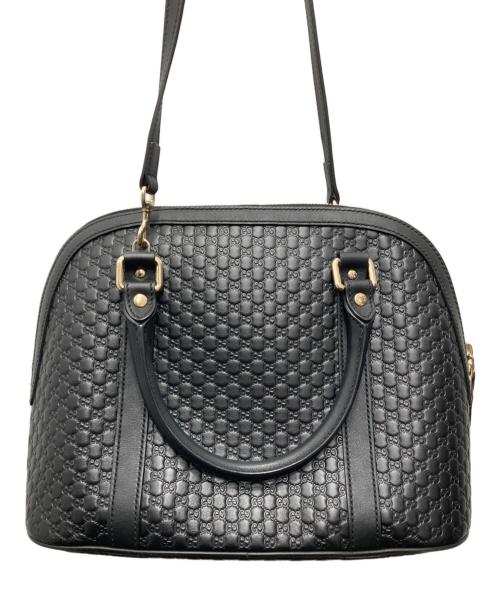 GUCCI（グッチ）GUCCI (グッチ) マイクログッチシマ 2wayバッグ ブラックの古着・服飾アイテム