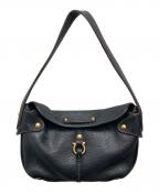 Salvatore Ferragamoサルヴァトーレ フェラガモ）の古着「ガンチーニ金具レザーバッグ」｜ブラック