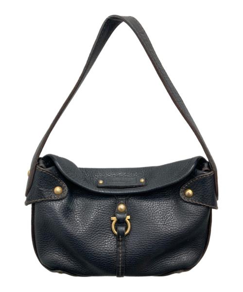 Salvatore Ferragamo（サルヴァトーレ フェラガモ）Salvatore Ferragamo (サルヴァトーレ フェラガモ) ガンチーニ金具レザーバッグ ブラックの古着・服飾アイテム