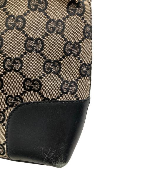 GUCCI（グッチ）GUCCI (グッチ) GGキャンバスワンショルダーバッグ ブラック×ベージュの古着・服飾アイテム