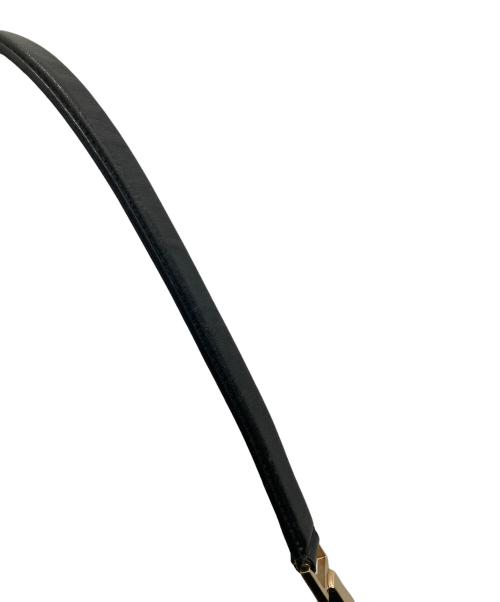 GUCCI（グッチ）GUCCI (グッチ) GGキャンバスワンショルダーバッグ ブラック×ベージュの古着・服飾アイテム