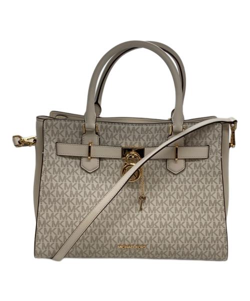 MICHAEL KORS（マイケル・コース）MICHAEL KORS (マイケル・コース) HAMILTON サッチェル ミディアム ベージュの古着・服飾アイテム