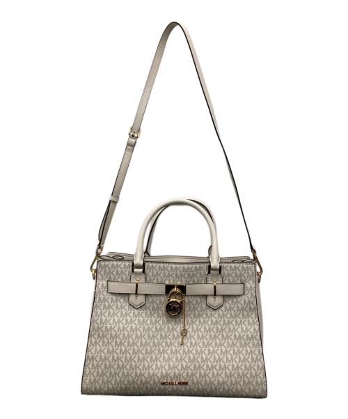 MICHAEL KORS（マイケル・コース）MICHAEL KORS (マイケル・コース) HAMILTON サッチェル ミディアム ベージュの古着・服飾アイテム