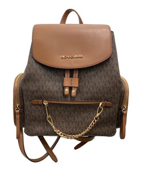 MICHAEL KORS（マイケル・コース）MICHAEL KORS (マイケル・コース) JET SET ITEM チェーン バックパック ミディアム ブラウンの古着・服飾アイテム