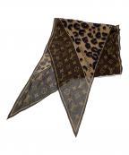 LOUIS VUITTONルイ ヴィトン）の古着「エシャルプ・モノグラム レオパード」｜ベージュ