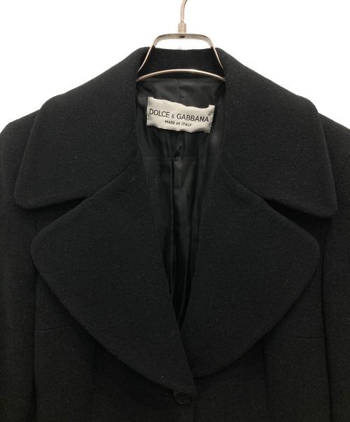 DOLCE & GABBANA（ドルチェ＆ガッバーナ）DOLCE & GABBANA (ドルチェ＆ガッバーナ) ウールコート ブラック サイズ:42の古着・服飾アイテム